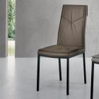 2-częściowe, tapicerowane, młotkowane krzesło do jadalni ze sztucznej skóry - Robocop Viadurini