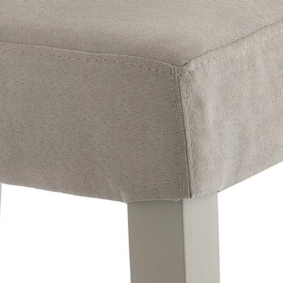 Krzesło do jadalni z mikrofibry i drewna Made in Italy 2 sztuki - Simonella Viadurini