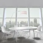 Krzesło do jadalni ze skóry, polipropylenu i metalu 2 sztuki - Renella Viadurini