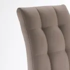 Krzesło do jadalni ze skóry syntetycznej i chromowanego metalu 4 sztuki - Molise Viadurini