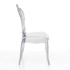 Krzesło do jadalni w wykończeniu z poliwęglanu z połyskiem, 4 sztuki - Reginetta Viadurini