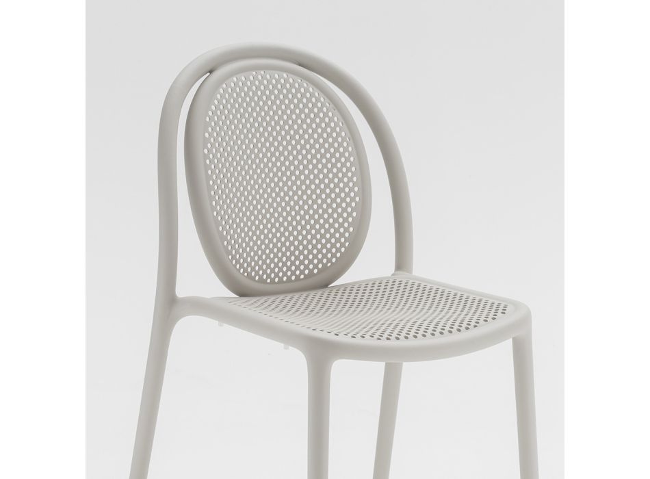 Krzesło do jadalni z polipropylenu Made in Italy, 4 sztuki - Sandrina Viadurini