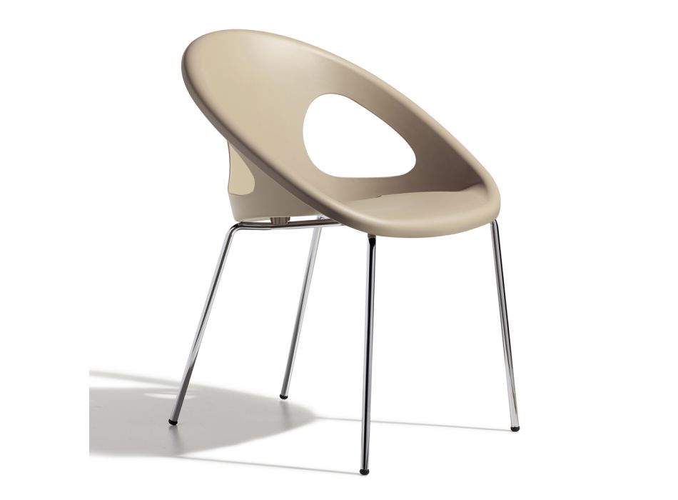 Krzesło do jadalni z technopolimeru Made in Italy 2 sztuki - Yuri Viadurini