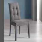 Krzesło do jadalni z tkaniny Alcantara Made in Italy 2 sztuki - Giustina Viadurini