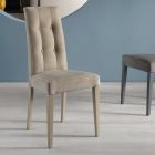 Krzesło do jadalni z tkaniny Alcantara Made in Italy 2 sztuki - Giustina Viadurini
