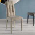 Krzesło do jadalni z tkaniny Alcantara Made in Italy 2 sztuki - Giustina
