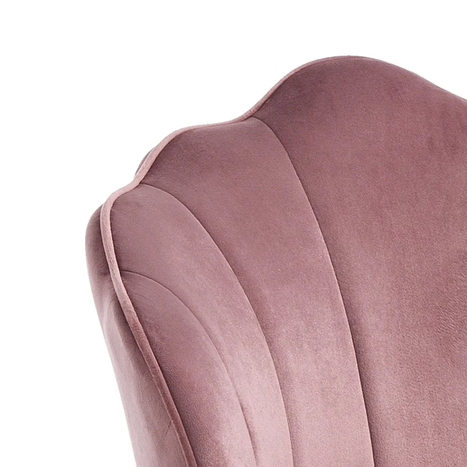 Krzesło do jadalni z tkaniny i metalu w złotym wykończeniu 4 sztuki - wyrafinowane Viadurini