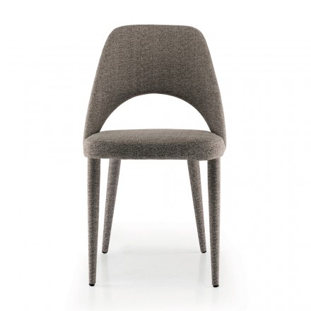 Krzesło do jadalni z tkaniny Made in Italy, 4 sztuki - Lorenza Viadurini
