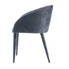 Krzesło do jadalni tapicerowane tkaniną Made in Italy, 4 sztuki - Tagata Viadurini
