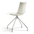 Obrotowe krzesło do salonu z technopolimeru Made in Italy 2 sztuki - Fedora