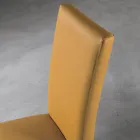 Krzesło do salonu z drewna i ekoskóry Wyprodukowano we Włoszech - Agostina Viadurini