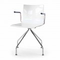 Krzesło biurowe ze stalowymi podłokietnikami i kolorowym siedziskiem z recyklingu - Verenza