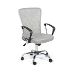 Krzesło biurowe z podłokietnikami ze stali i kolorowego poliestru - Barberina Viadurini