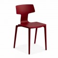 Zewnętrzne krzesła z polipropylenu do układania w stosy Made in Italy, 4 sztuki - Claribel