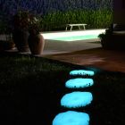 Oświetlenie schodowe ogrodowe w kształcie kamienia Fluo Made in Italy 4 sztuki - kamień Viadurini