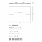 Selene Art &amp; Światło kinkiet z teksturą paneli 140xH75 cm Viadurini