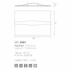 Selene Art &amp; Światło kinkiet z teksturą paneli 140xH75 cm Viadurini