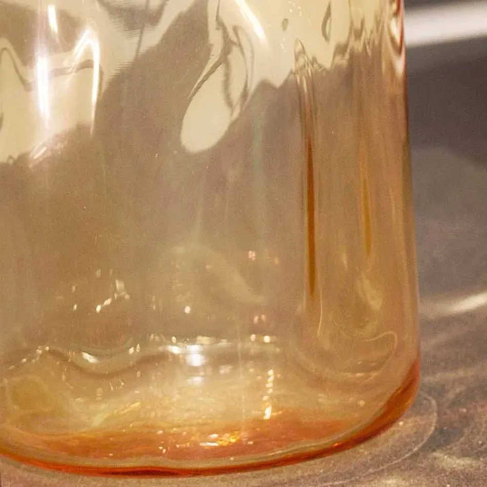 Selene Bossa Nova lampkę Ø10 H 26cm bursztynowego szkła dmuchanego Viadurini