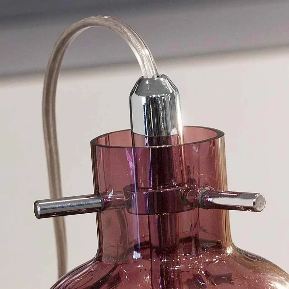 Selene Bossa Nova lampkę Ø11 H16cm, dmuchane ametyst Viadurini