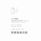 Selene Bossa Nova lampkę Ø11 H16cm, dmuchane ametyst Viadurini