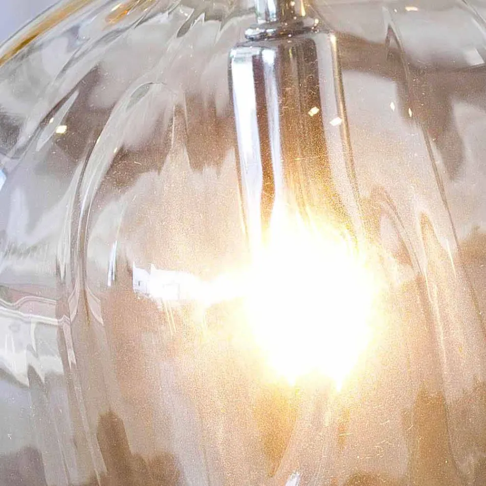 Selene Bossa Nova lampkę Ø15 H 21cm bursztynowego szkła dmuchanego Viadurini