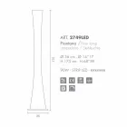 Selene klepsydrowy szklany światła podłogi H175cm Ø36 Viadurini