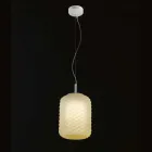 Selene Domino lampa wisząca wdmuchiwane O21 H 27/140 cm szkło Viadurini