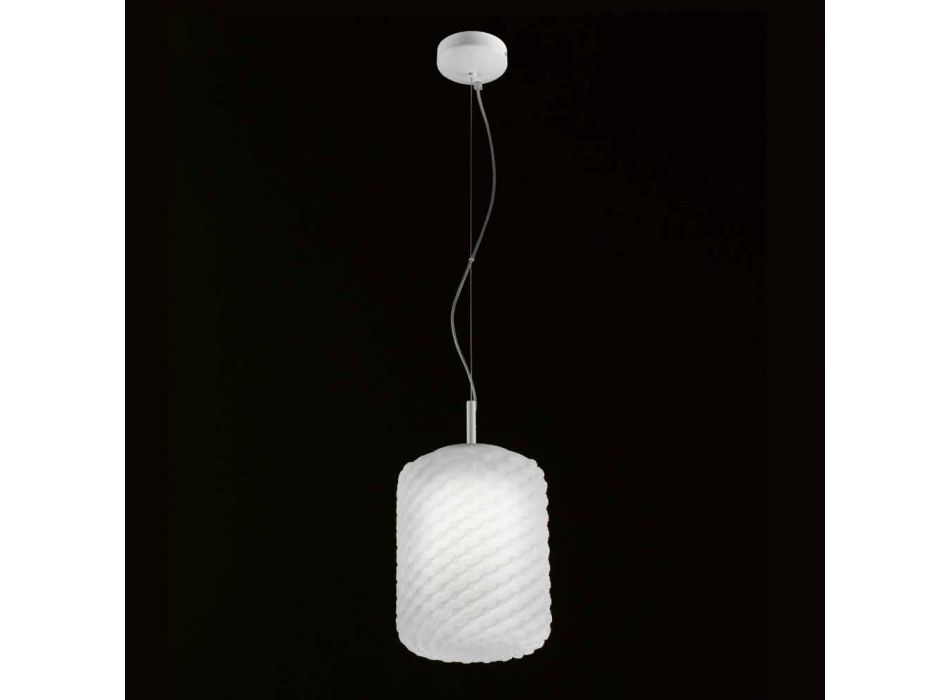 Selene Domino lampa wisząca wdmuchiwane O21 H 27/140 cm szkło Viadurini