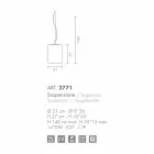 Selene Domino lampa wisząca wdmuchiwane O21 H 27/140 cm szkło Viadurini