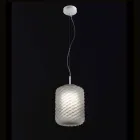 Selene Domino lampa wisząca wdmuchiwane O21 H 27/140 cm szkło Viadurini