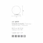 Selene Domino z białego lampę w szklany O27 H 30cm Viadurini