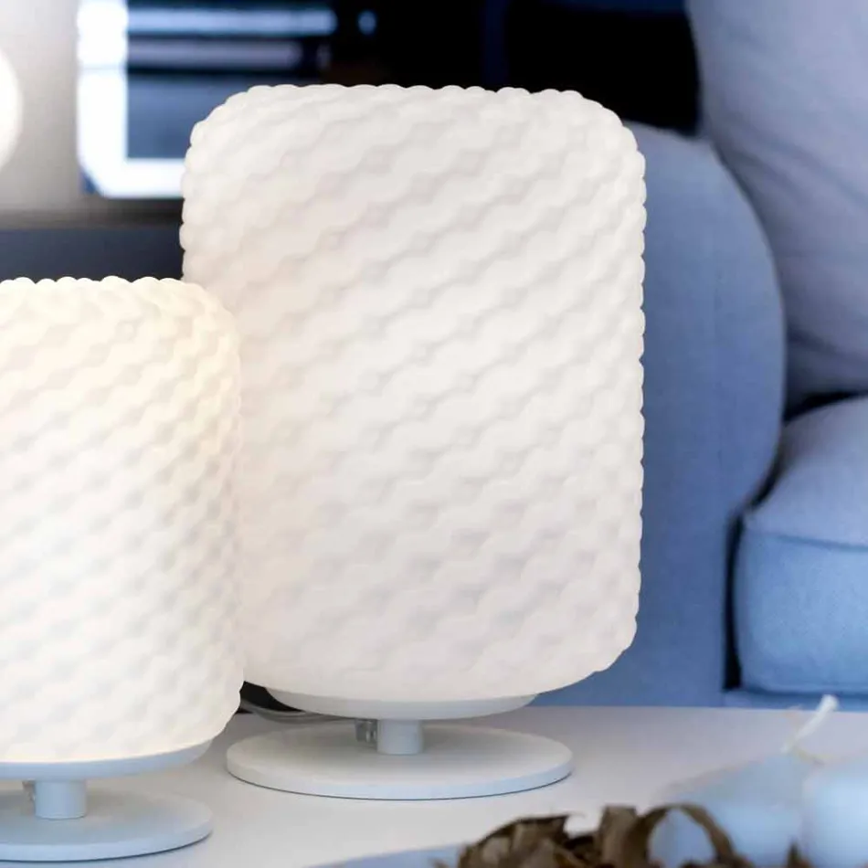 Selene Domino lampa stołowa O21 H30cm dmuchane szkło wykonane we Włoszech Viadurini