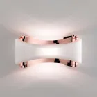 aplikacja Selene Jońskie stalowy 32x10 H16cm i szkło wykonane we Włoszech Viadurini