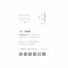 aplikacja Selene Jońskie stalowy 32x10 H16cm i szkło wykonane we Włoszech Viadurini