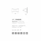 Selene Jońskie aplikacja stali i szkła ręcznie 43x12 H 20cm Viadurini