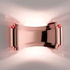 Selene Ionic kinkiet wykonany we Włoszech, 30x10 H16cm, szkło i stal Viadurini