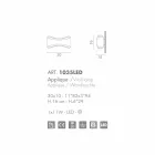 Selene Ionic kinkiet wykonany we Włoszech, 30x10 H16cm, szkło i stal Viadurini