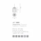 Selene Kluvì lampa wisząca szklany Ø19 H27 / 150 cm Viadurini