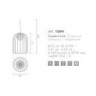 Selene Kluvì lampa wisząca wdmuchiwane O33 H 41/150 cm szkło Viadurini