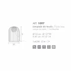 Selene Kluvì Współczesna lampkę w szklany O33 H41cm Viadurini