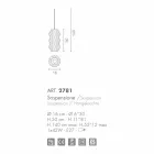 Selene Origami lampa wisząca szklany Ø16 H 30/140 cm Viadurini