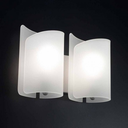 Selene Papyrus aplikacja satyna szkło 34x14 H25cm Made in Italy Viadurini