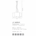 Selene Papyrus biały kryształ zawieszka lampy Ø65 x H 140 cm Viadurini