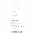 Selene Papirus lampa wieszaków we Włoszech o46 x H 140 cm Viadurini