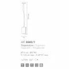 Selene Papirus nowoczesne lampy kryształ zawieszka Ø15 H 125cm Viadurini