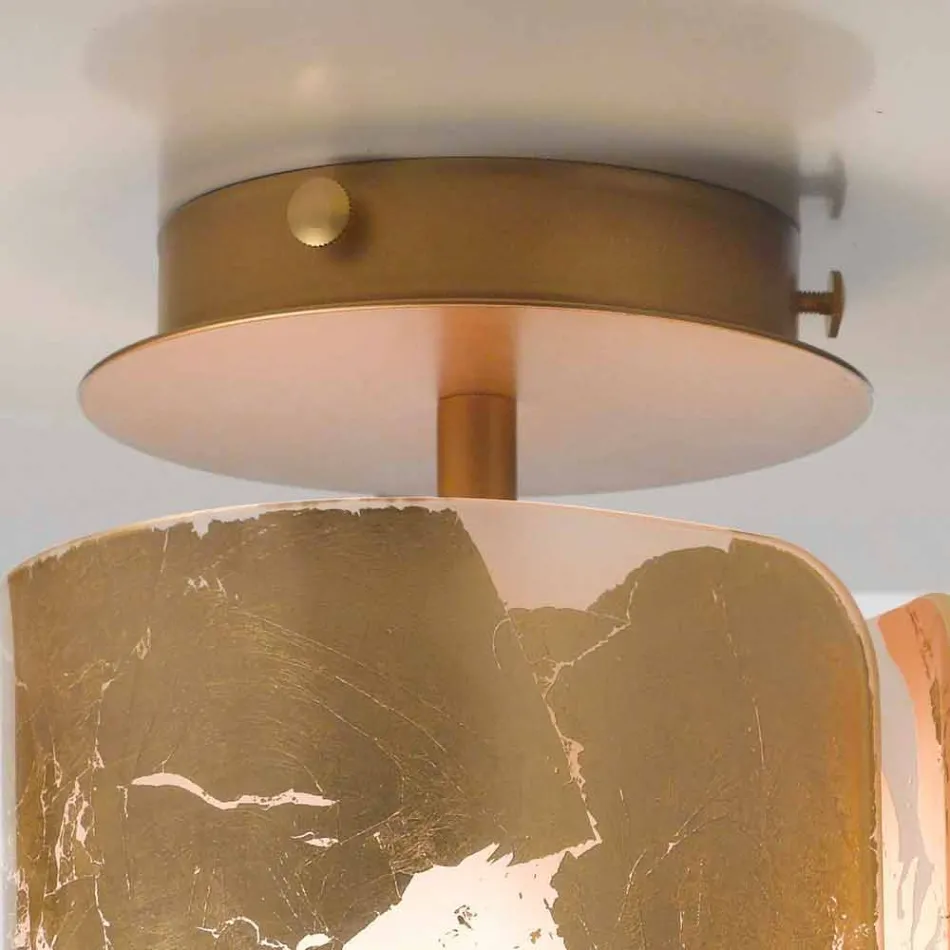 Selene Papirus lampa sufit kryształ Ø15 H30cm wykonane we Włoszech Viadurini