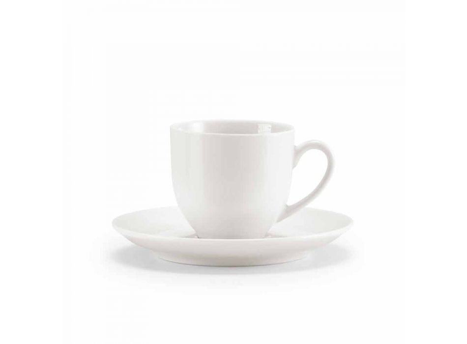 Zestaw 18 filiżanek herbaty z cukiernicą i tacą porcelanową - Lucerna Viadurini