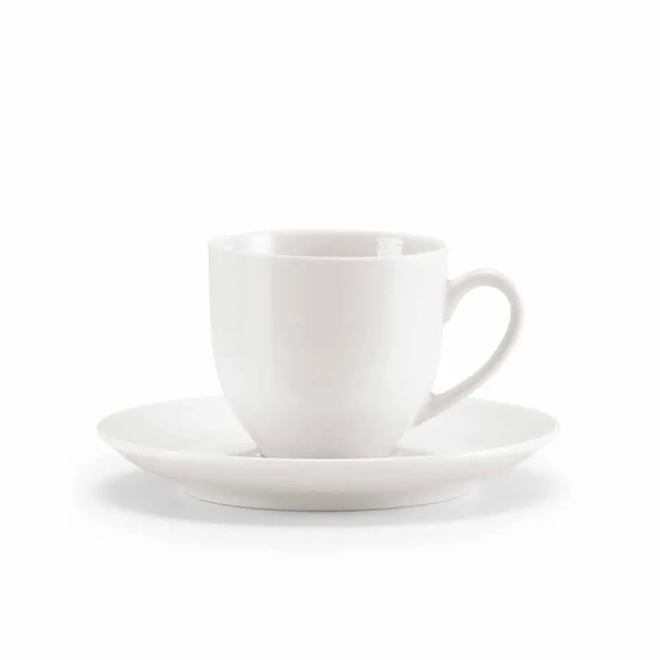 Zestaw 18 filiżanek herbaty z cukiernicą i tacą porcelanową - Lucerna Viadurini