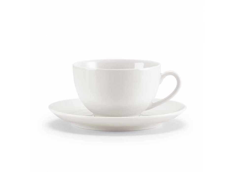 Zestaw 18 filiżanek herbaty z cukiernicą i tacą porcelanową - Lucerna Viadurini