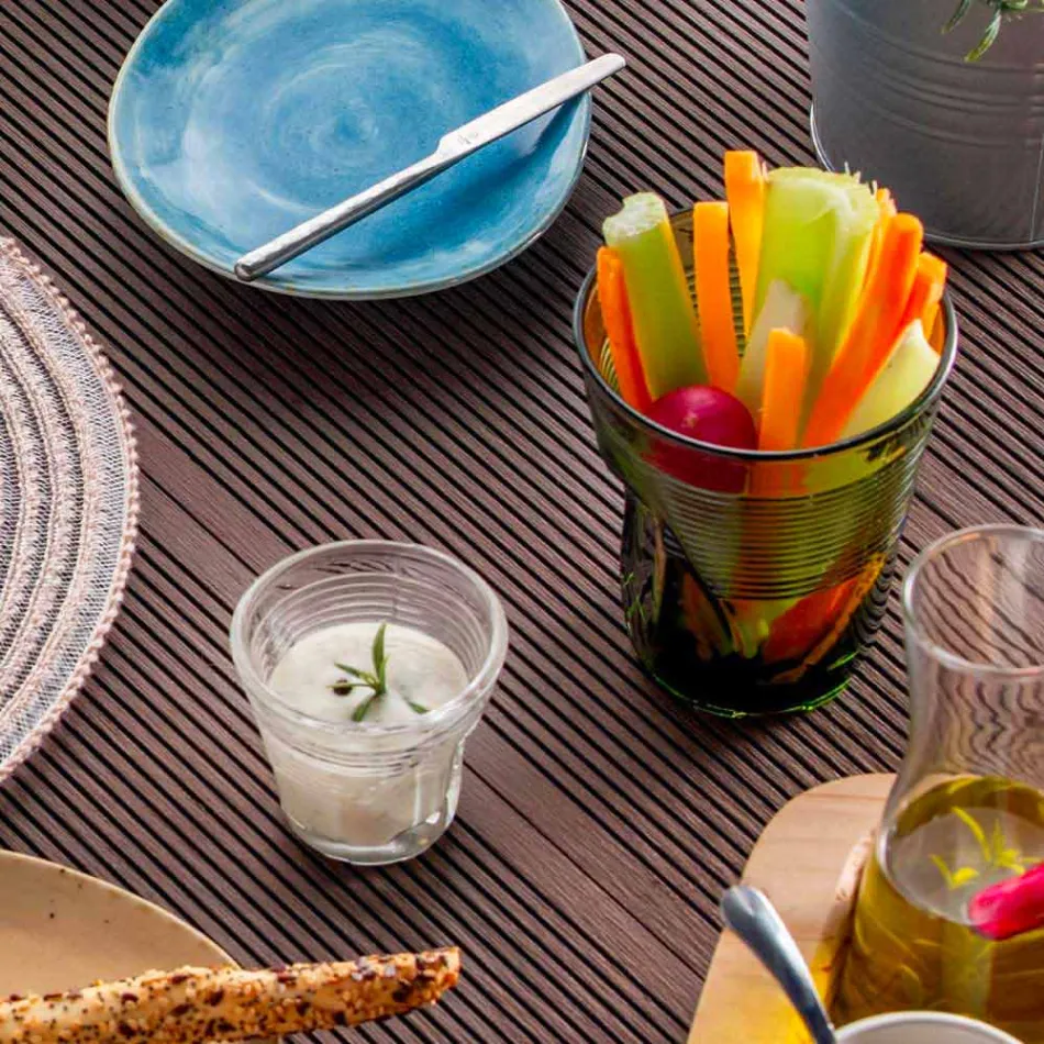 Zestaw kolorowych szklanych szklanek wodnych 6 sztuk Szczególny design - Sarabi Viadurini